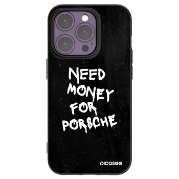 Picasee Μαύρη θήκη σιλικόνης για Apple iPhone 14 Pro - Black Dollar