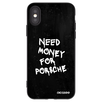 Picasee Μαύρη θήκη σιλικόνης για Apple iPhone X/XS - Black Dollar