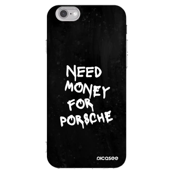Picasee διαφανής θήκη σιλικόνης Apple iPhone 6/6S - Black Dollar