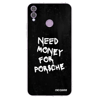 Picasee διαφανής θήκη σιλικόνης Honor 8X - Black Dollar