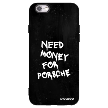 Picasee Μαύρη θήκη σιλικόνης για Apple iPhone 6/6S - Black Dollar