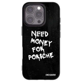 Picasee Μαύρη θήκη σιλικόνης για Apple iPhone 16 Pro - Black Dollar