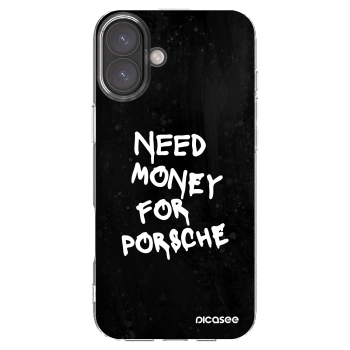 Picasee διαφανής θήκη σιλικόνης Apple iPhone 16 Plus - Black Dollar