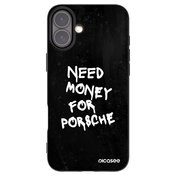 Picasee Μαύρη θήκη σιλικόνης για Apple iPhone 16 Plus - Black Dollar