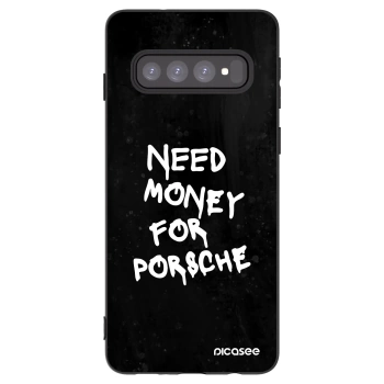 Picasee Μαύρη θήκη σιλικόνης για Samsung Galaxy S10 G973 - Black Dollar