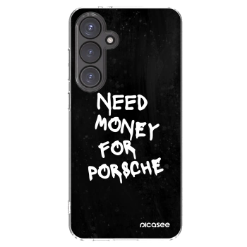 Picasee διαφανής θήκη σιλικόνης Samsung Galaxy S24 FE S721B - Black Dollar