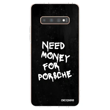 Picasee διαφανής θήκη σιλικόνης Samsung Galaxy S10 Plus G975 - Black Dollar