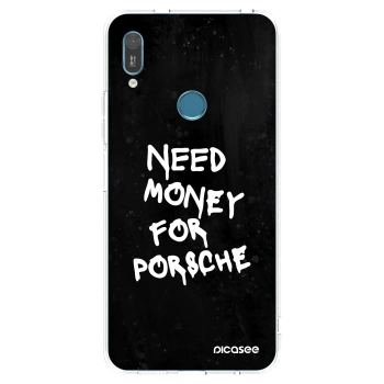 Picasee διαφανής θήκη σιλικόνης Huawei Y6 2019 - Black Dollar