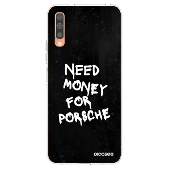 Picasee διαφανής θήκη σιλικόνης Samsung Galaxy A70 A705F - Black Dollar