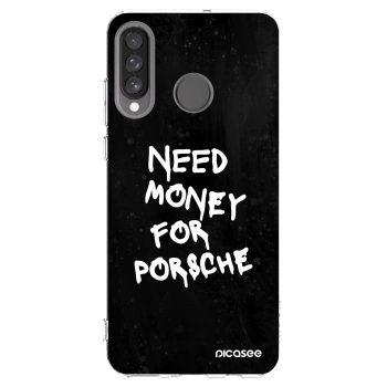 Picasee διαφανής θήκη σιλικόνης Huawei P30 Lite - Black Dollar