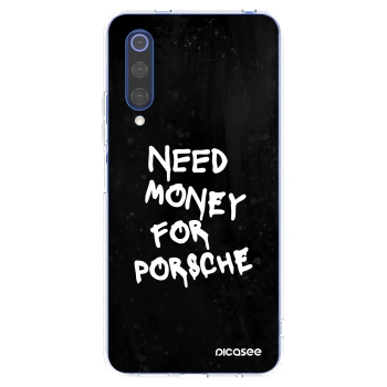 Picasee διαφανής θήκη σιλικόνης Xiaomi Mi 9 SE - Black Dollar