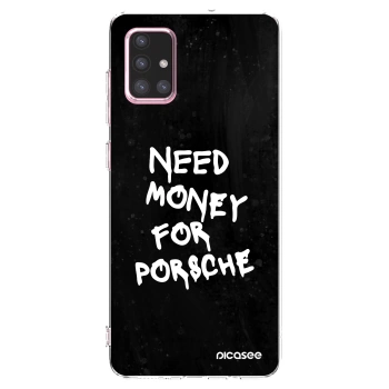 Picasee διαφανής θήκη σιλικόνης Samsung Galaxy A71 A715F - Black Dollar