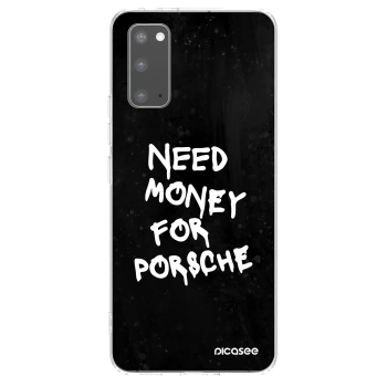 Picasee διαφανής θήκη σιλικόνης Samsung Galaxy S20 G980F - Black Dollar