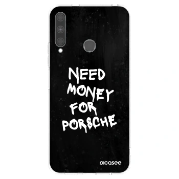 Picasee διαφανής θήκη σιλικόνης Huawei P40 Lite E - Black Dollar