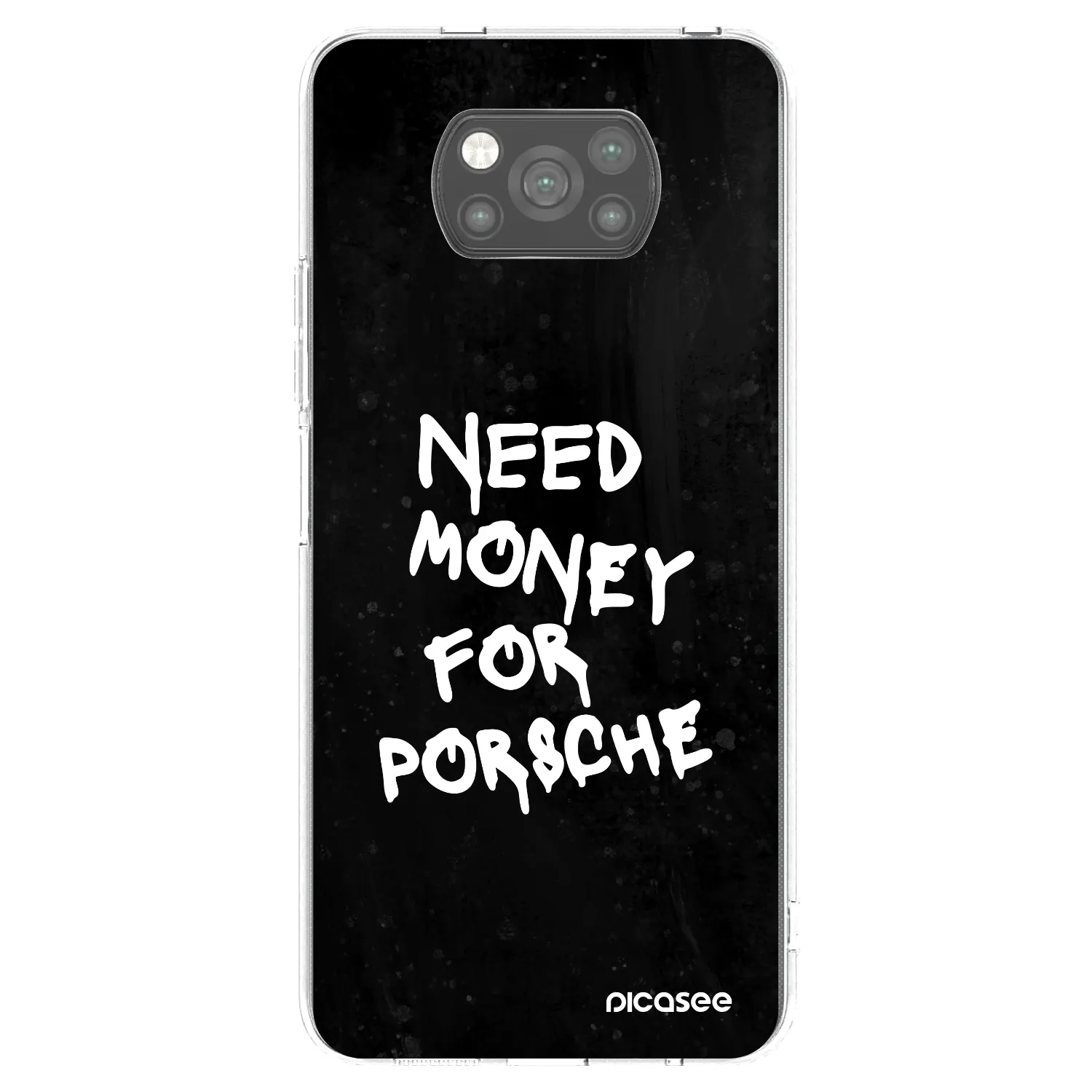 Picasee Μαύρη θήκη σιλικόνης για Xiaomi Poco X3 - Black Dollar