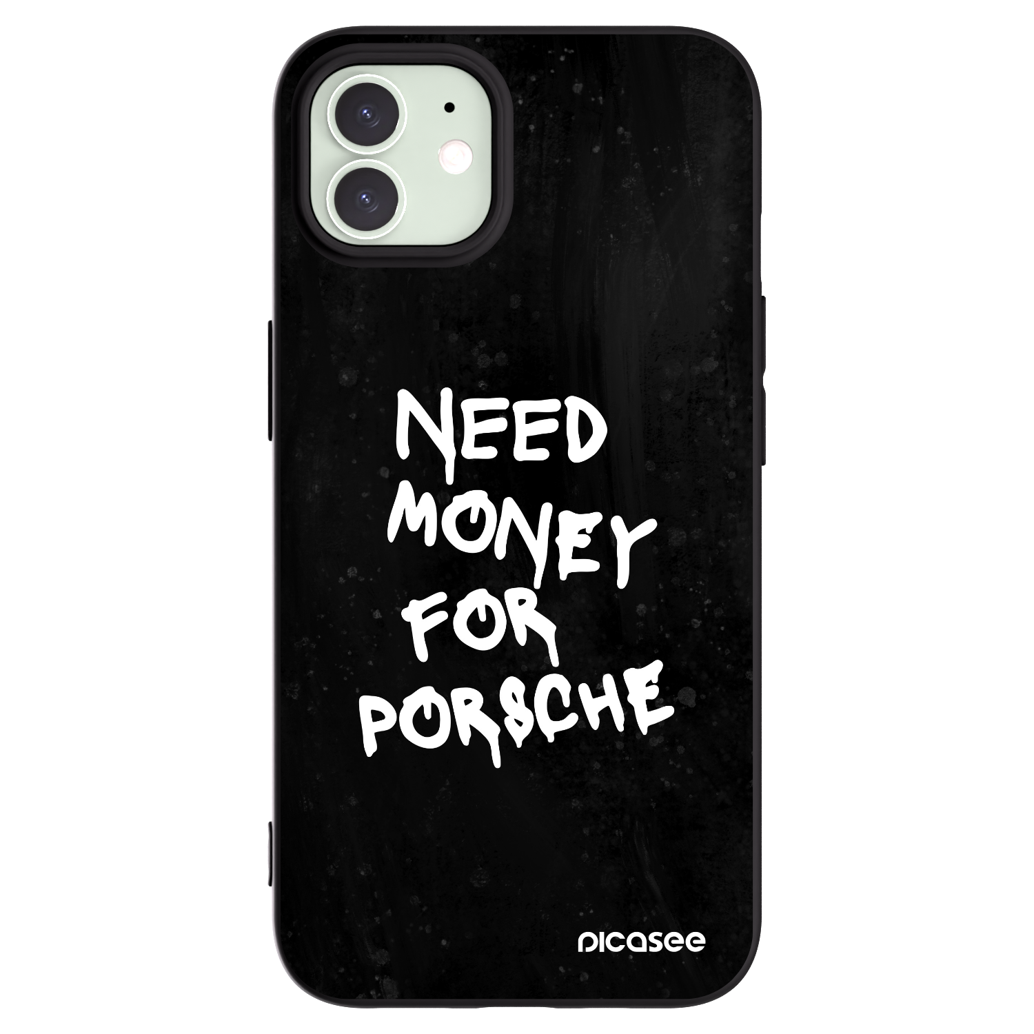Picasee Μαύρη θήκη σιλικόνης για Apple iPhone 12 - Black Dollar