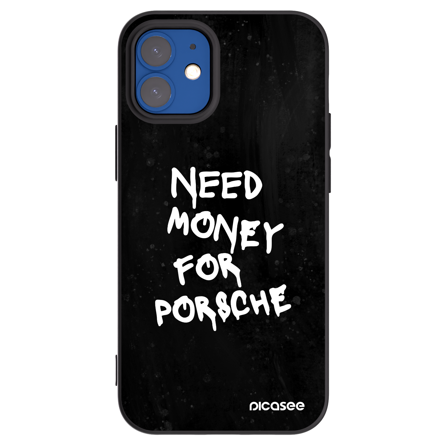 Picasee Μαύρη θήκη σιλικόνης για Apple iPhone 12 mini - Black Dollar