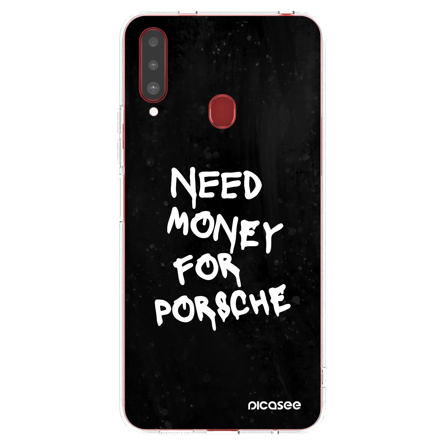 Picasee διαφανής θήκη σιλικόνης Samsung Galaxy A20s - Black Dollar