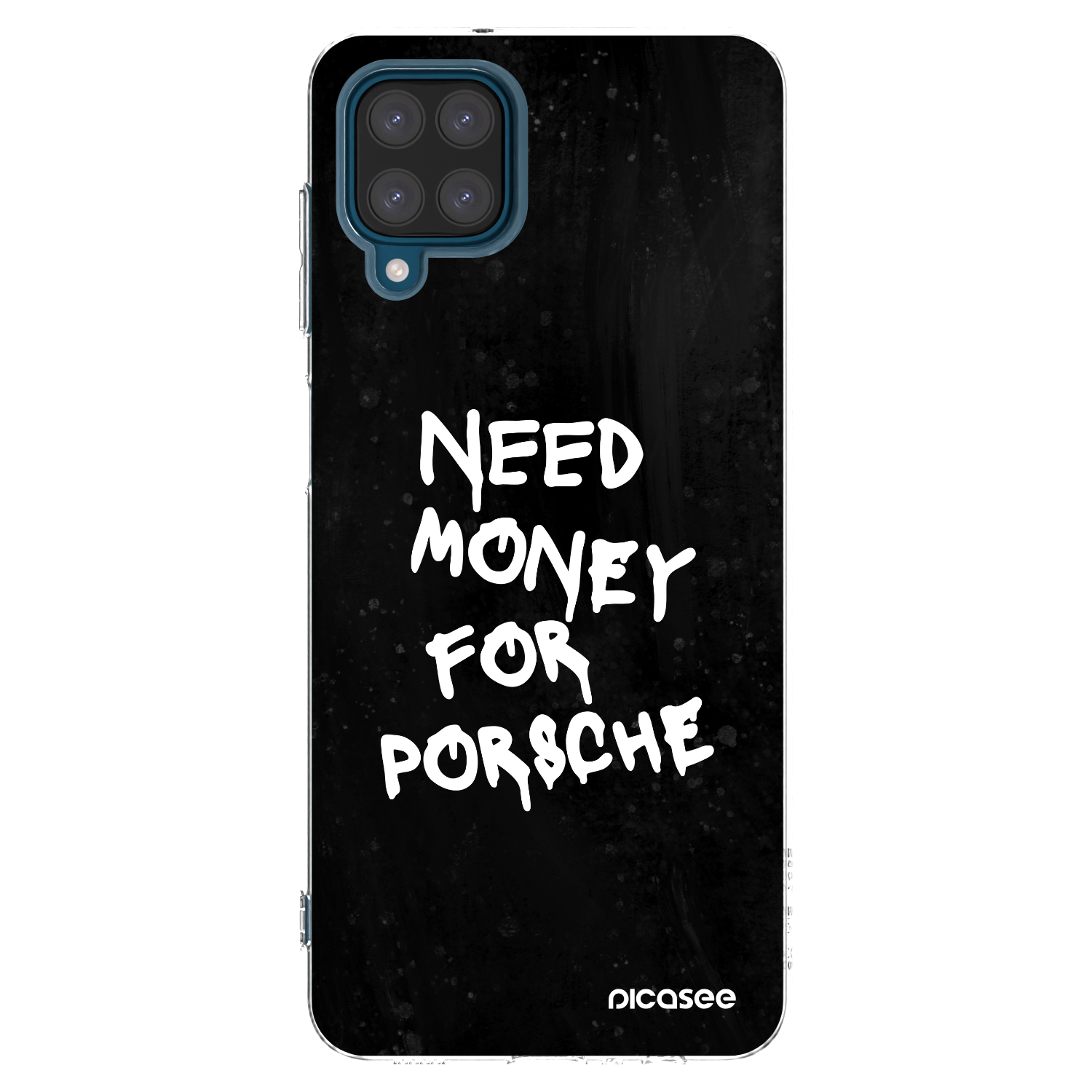 Picasee διαφανής θήκη σιλικόνης Samsung Galaxy A12 A125F - Black Dollar