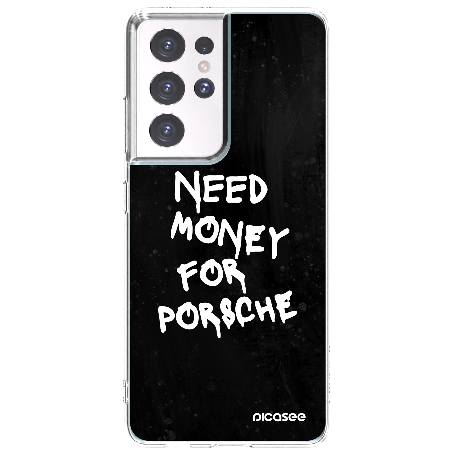 Picasee διαφανής θήκη σιλικόνης Samsung Galaxy S21 Ultra 5G G998B - Black Dollar