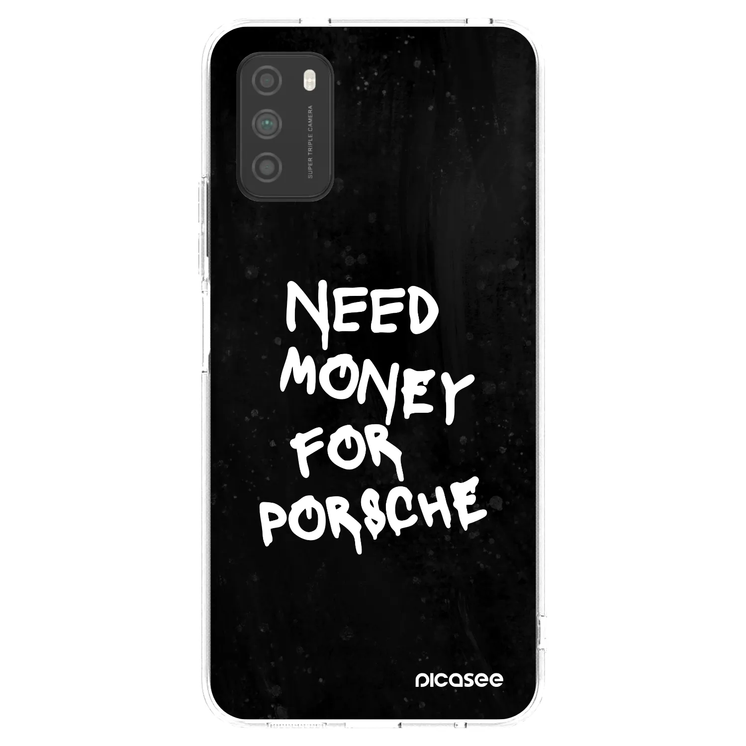 Picasee διαφανής θήκη σιλικόνης Xiaomi Poco M3 - Black Dollar