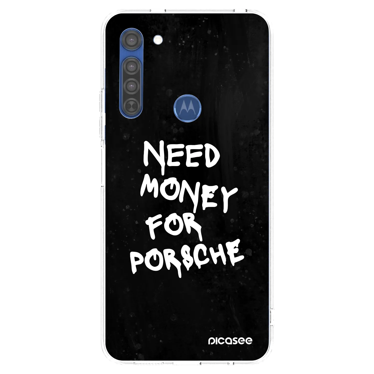 Picasee διαφανής θήκη σιλικόνης Motorola Moto G8 - Black Dollar