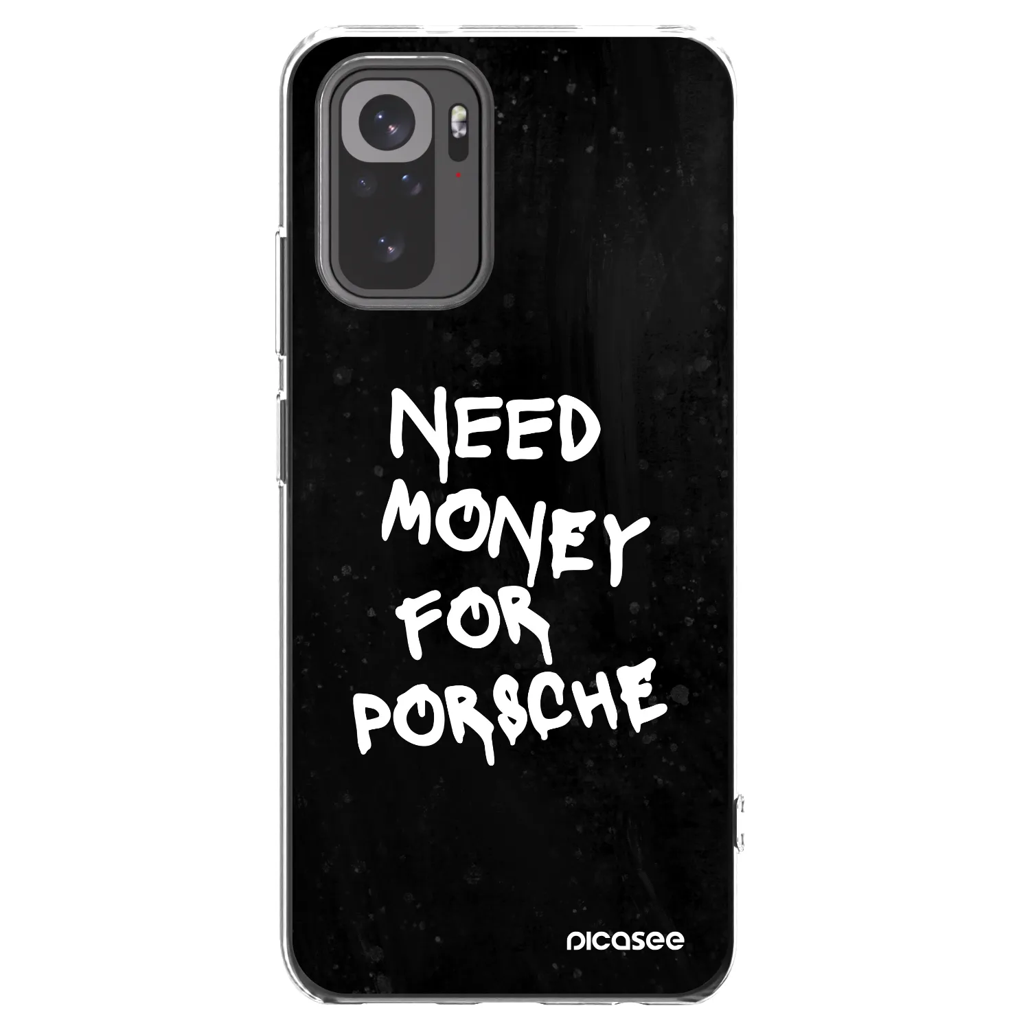 Picasee διαφανής θήκη σιλικόνης Xiaomi Redmi Note 10S - Black Dollar