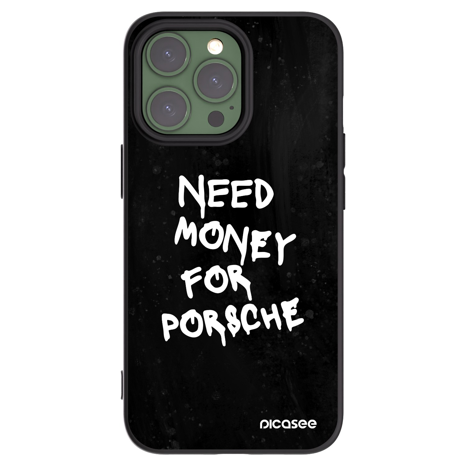 Picasee Μαύρη θήκη σιλικόνης για Apple iPhone 13 Pro - Black Dollar