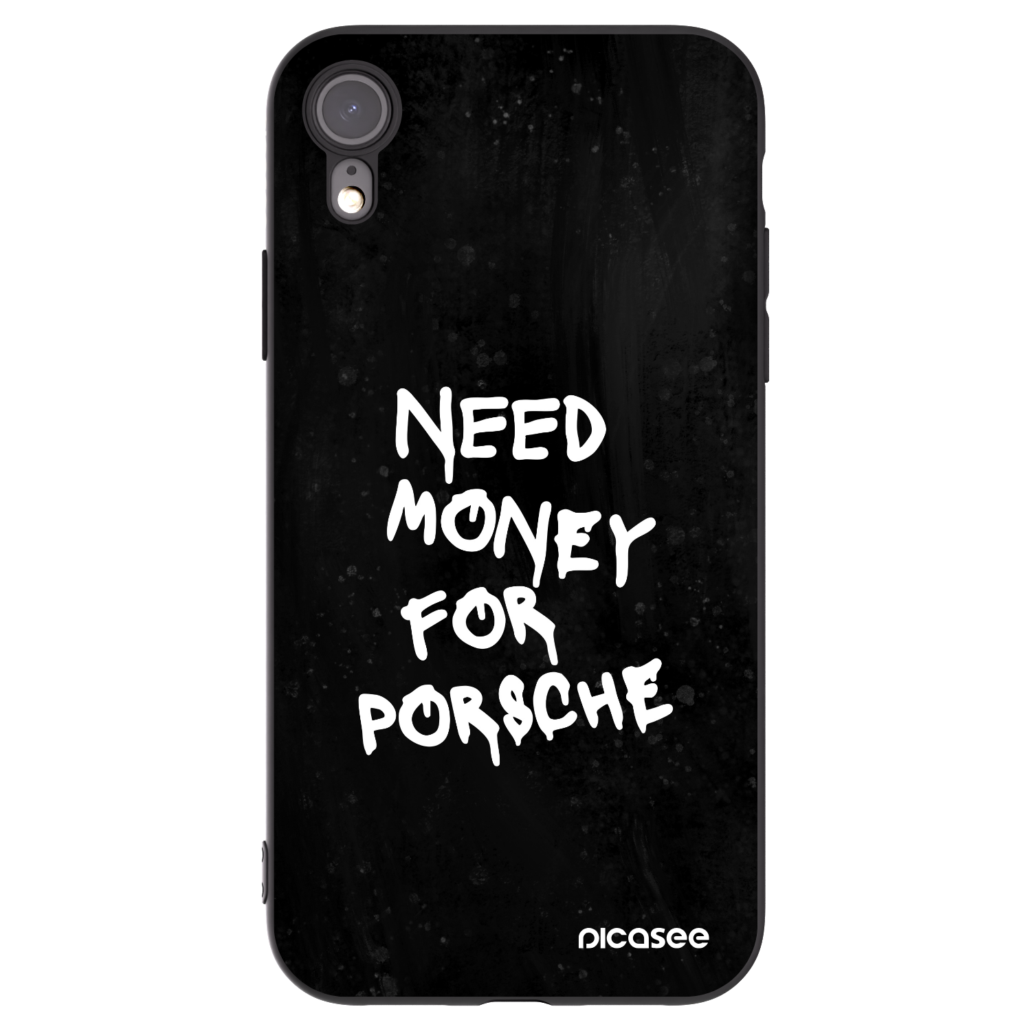 Picasee Μαύρη θήκη σιλικόνης για Apple iPhone XR - Black Dollar