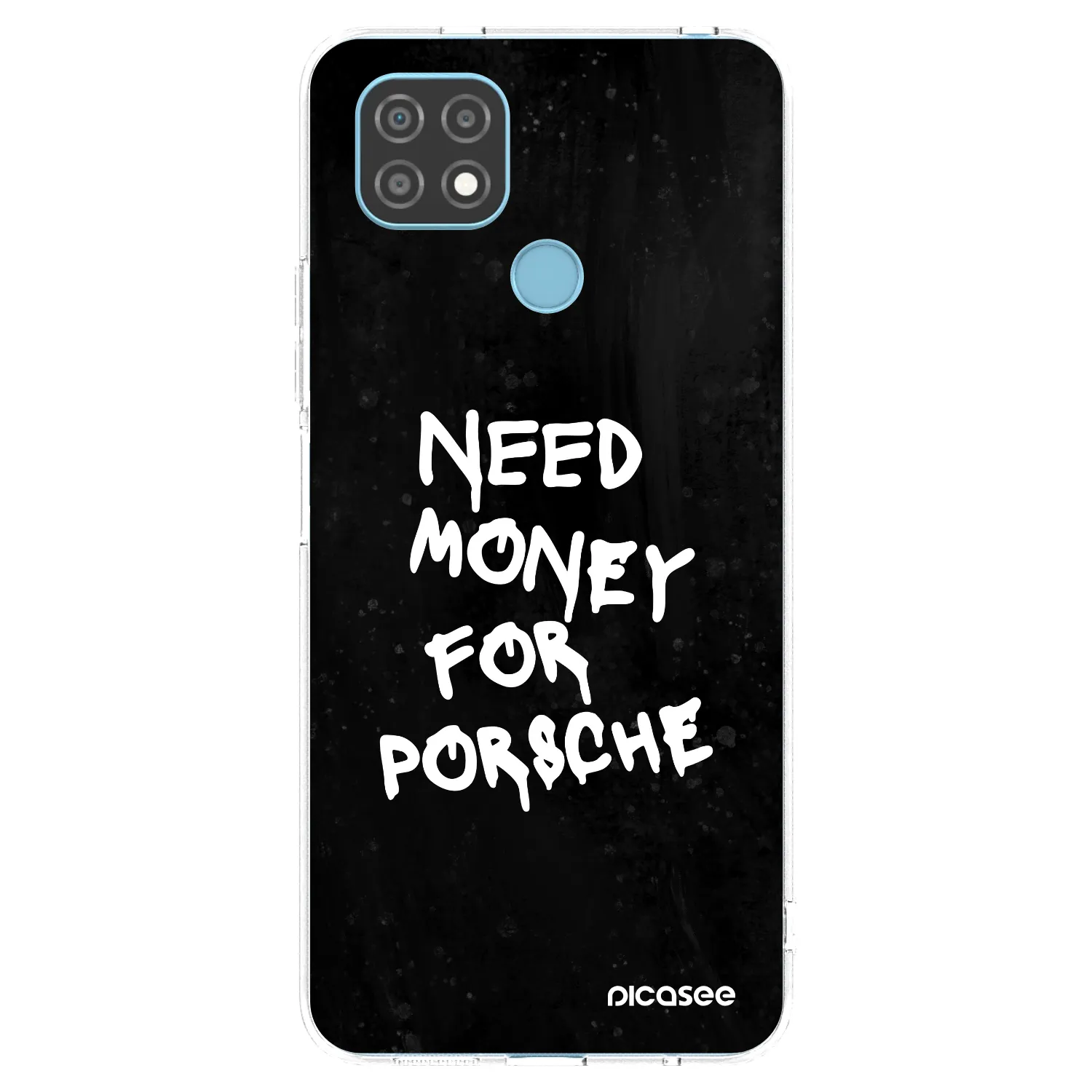 Picasee διαφανής θήκη σιλικόνης Realme C21 - Black Dollar