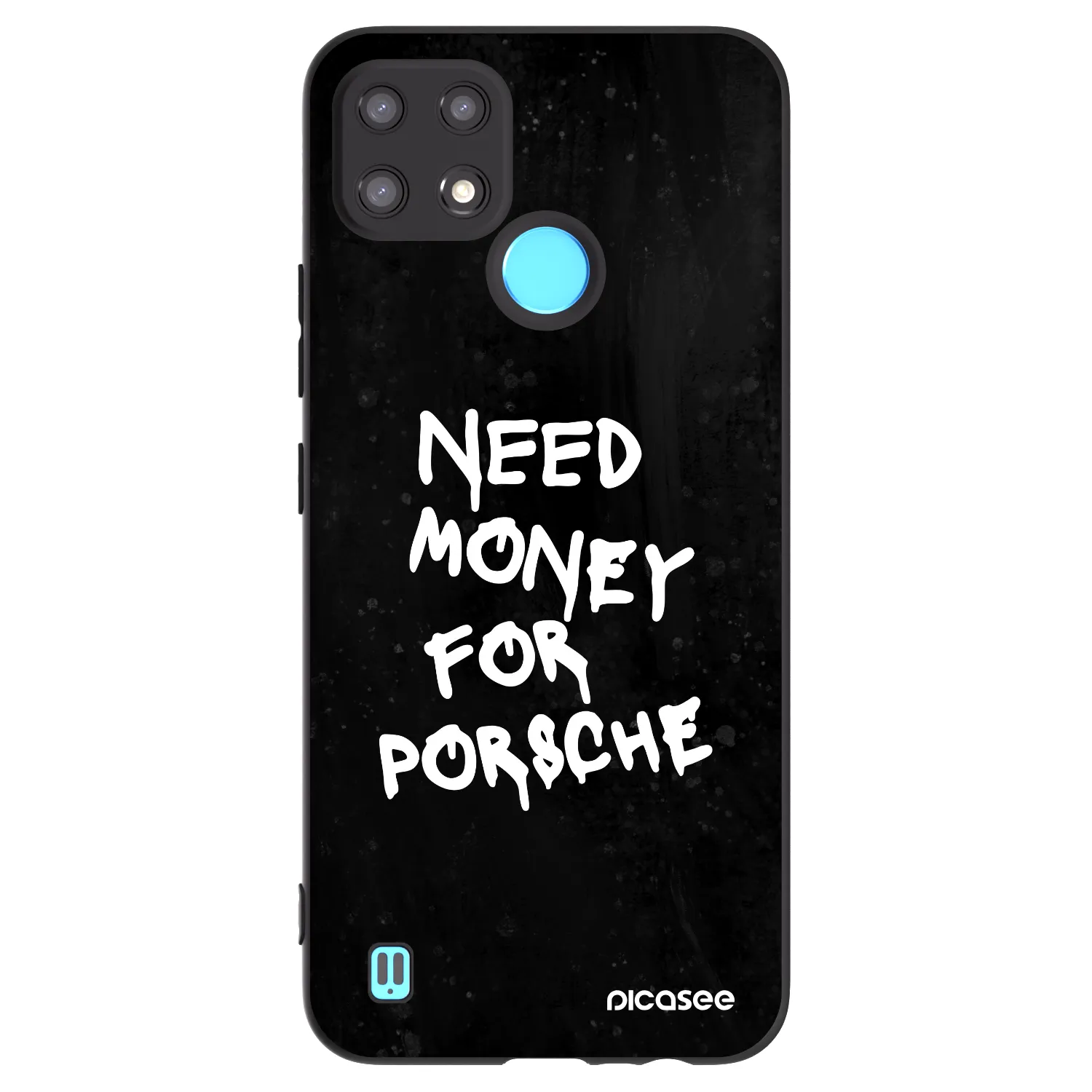 Picasee Μαύρη θήκη σιλικόνης για Realme C21 - Black Dollar