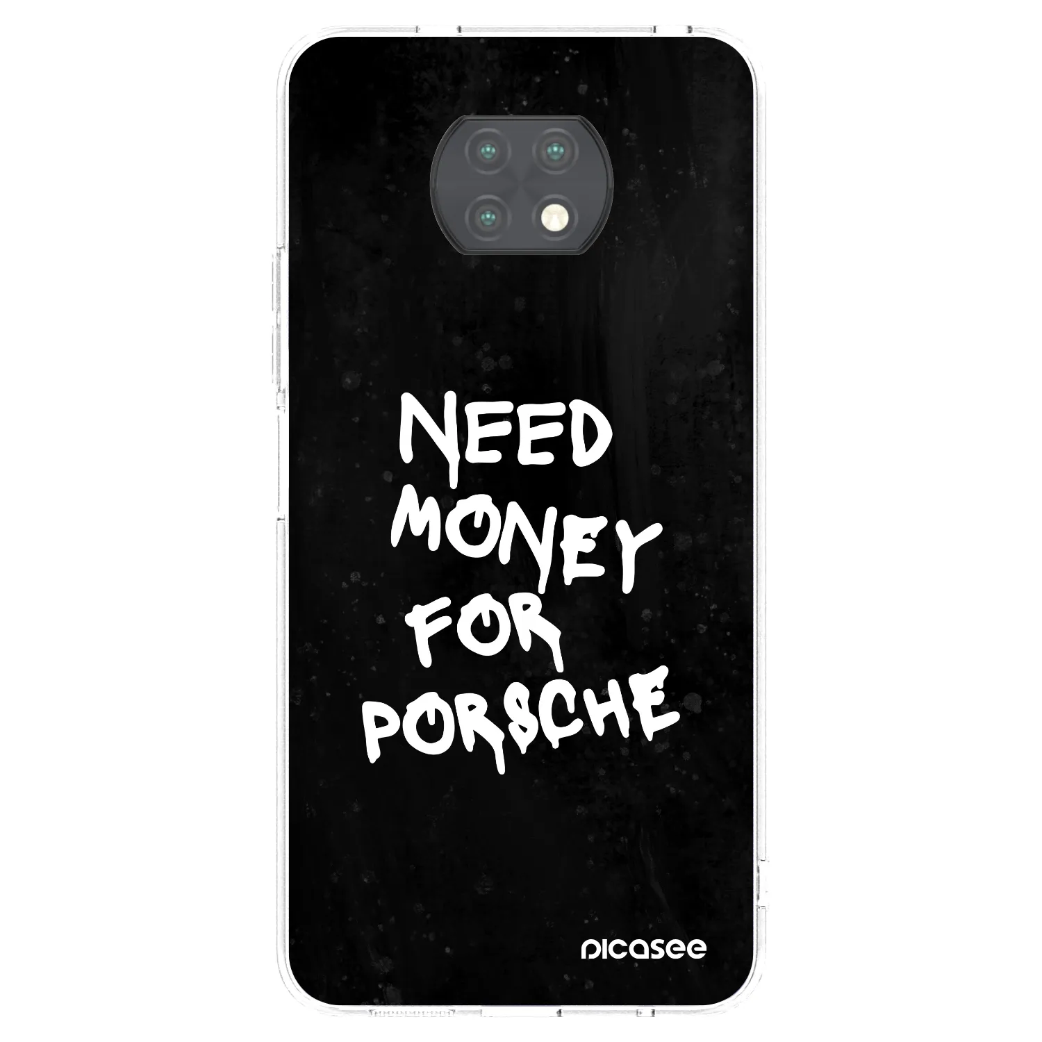 Picasee διαφανής θήκη σιλικόνης Xiaomi Redmi Note 9T - Black Dollar