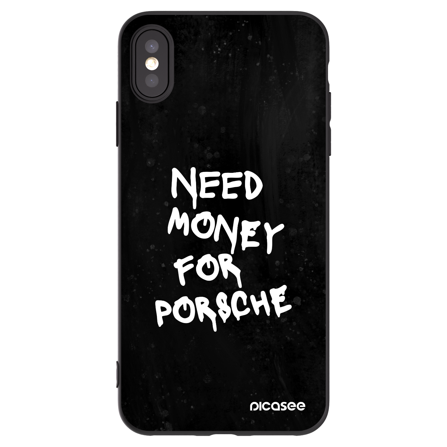 Picasee Μαύρη θήκη σιλικόνης για Apple iPhone XS Max - Black Dollar