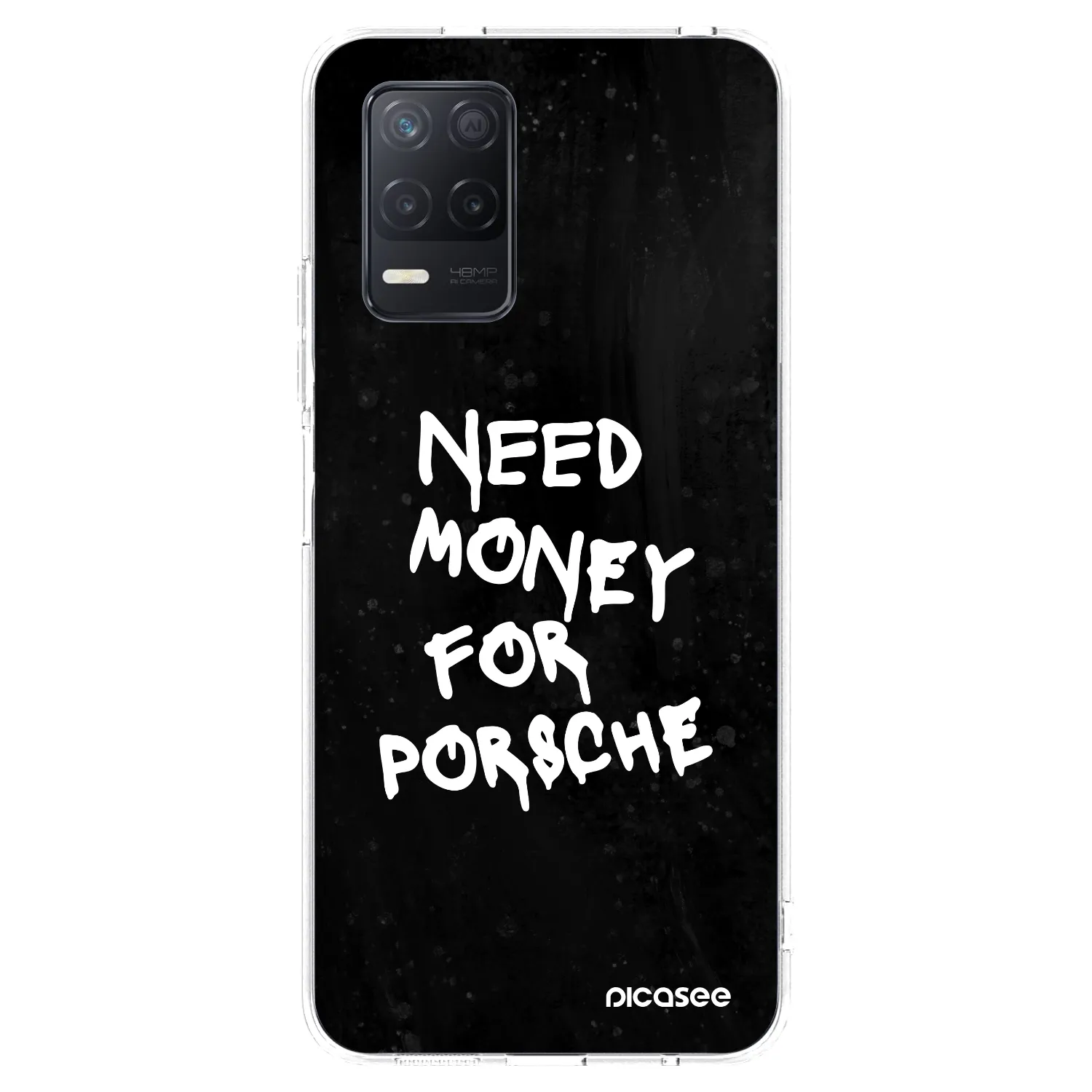 Picasee διαφανής θήκη σιλικόνης Realme 8 5G - Black Dollar