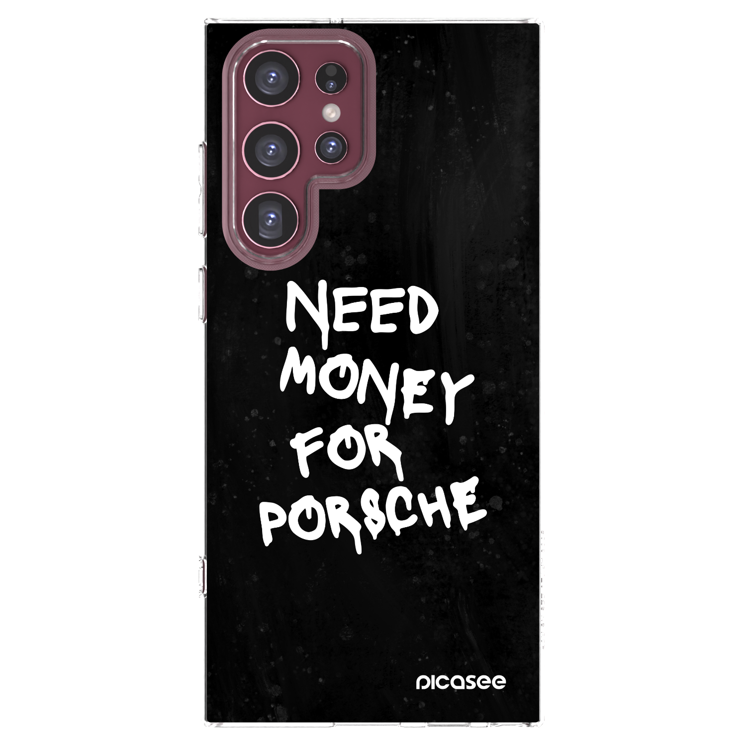 Picasee διαφανής θήκη σιλικόνης Samsung Galaxy S22 Ultra 5G - Black Dollar