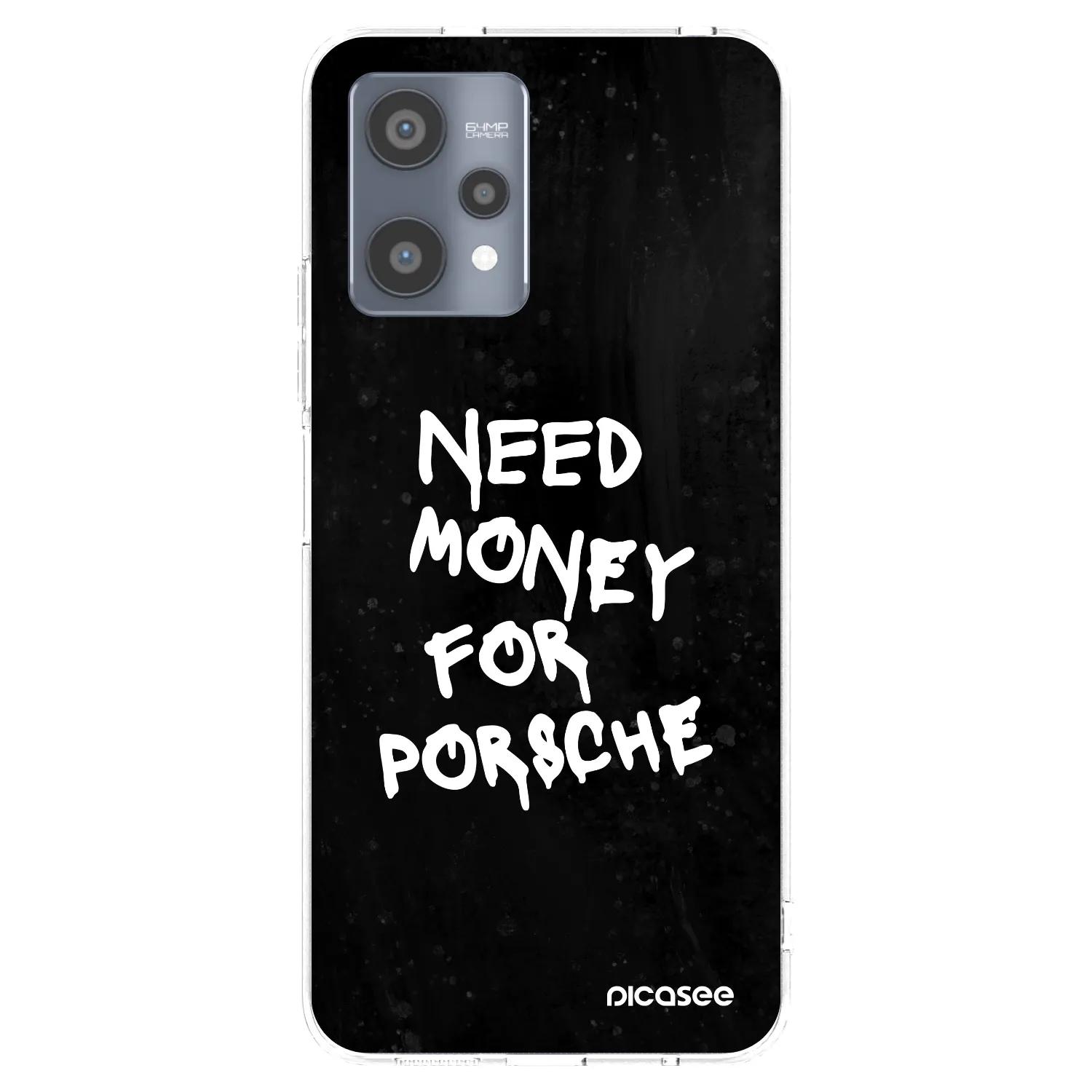 Picasee διαφανής θήκη σιλικόνης Realme 9 Pro 5G - Black Dollar