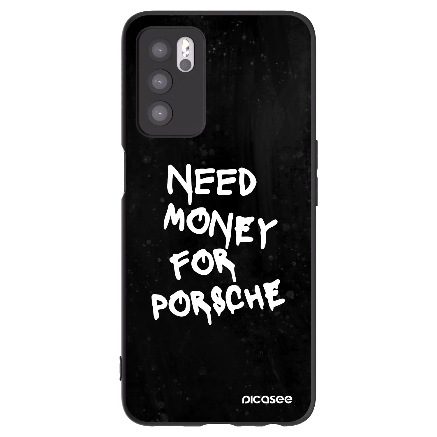 Picasee Μαύρη θήκη σιλικόνης για OPPO A16 - Black Dollar