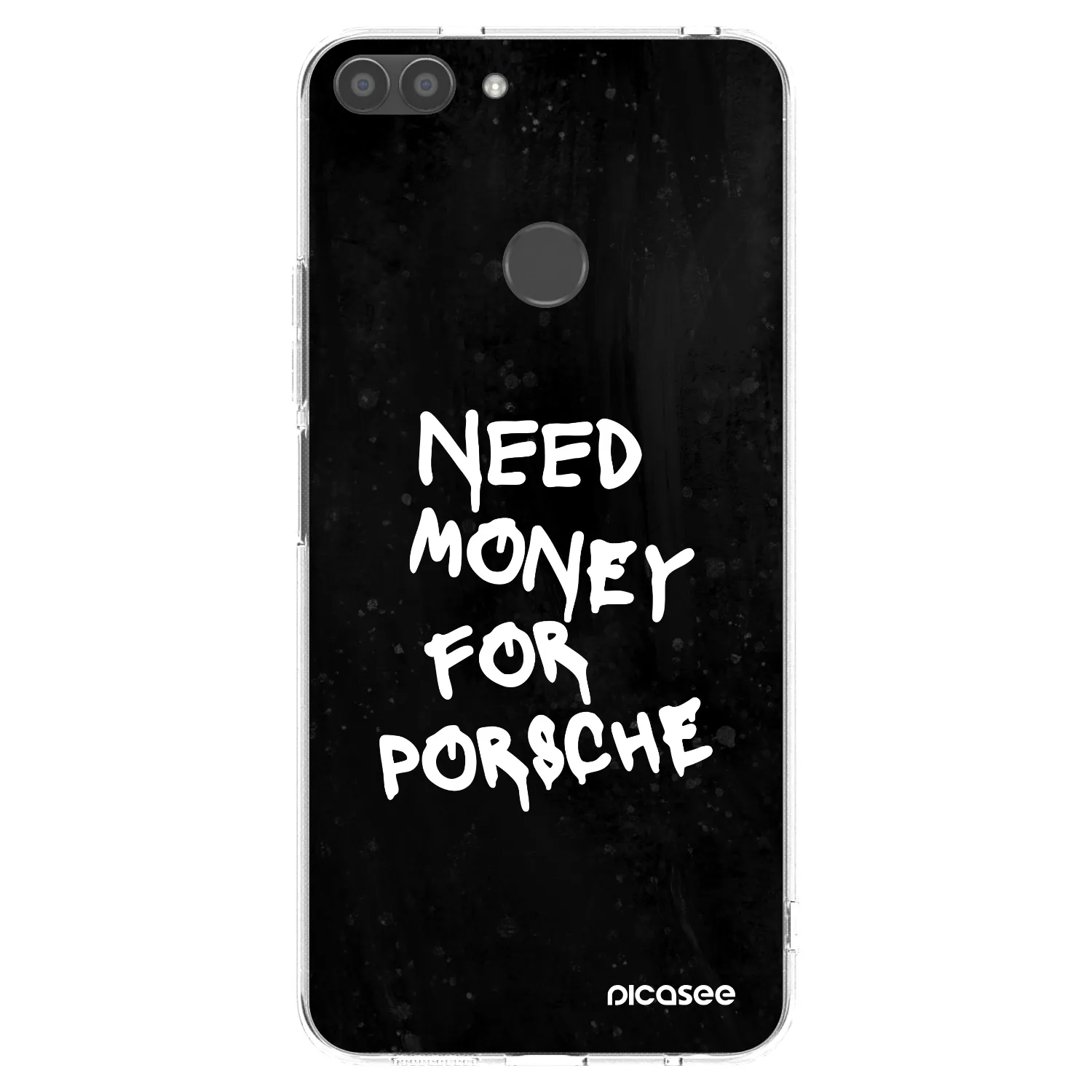 Picasee διαφανής θήκη σιλικόνης Huawei P Smart - Black Dollar