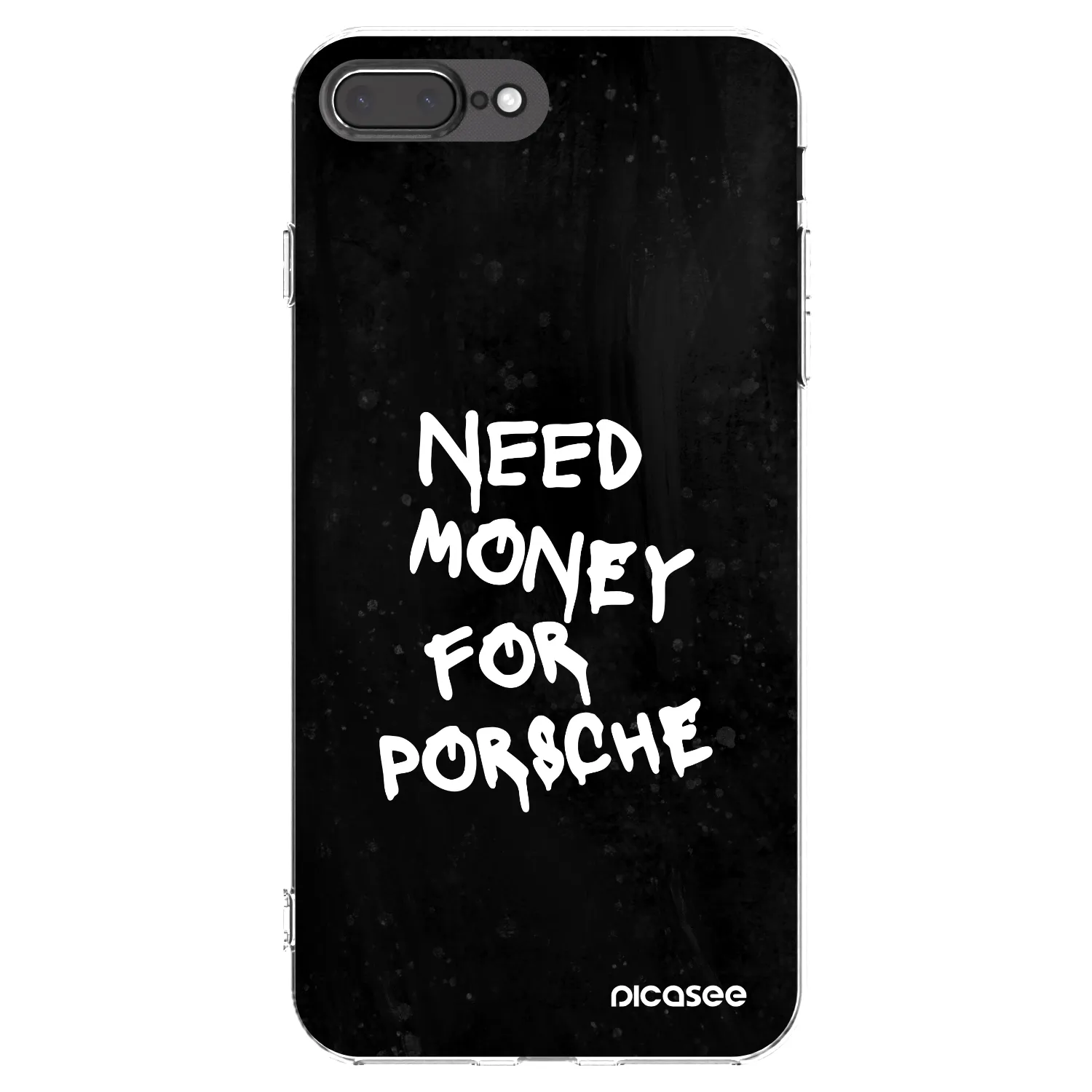 Picasee διαφανής θήκη σιλικόνης Apple iPhone 8 Plus - Black Dollar