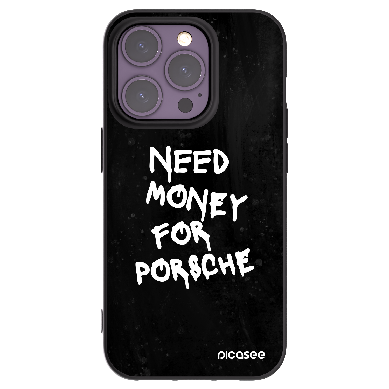 Picasee Μαύρη θήκη σιλικόνης για Apple iPhone 14 Pro - Black Dollar