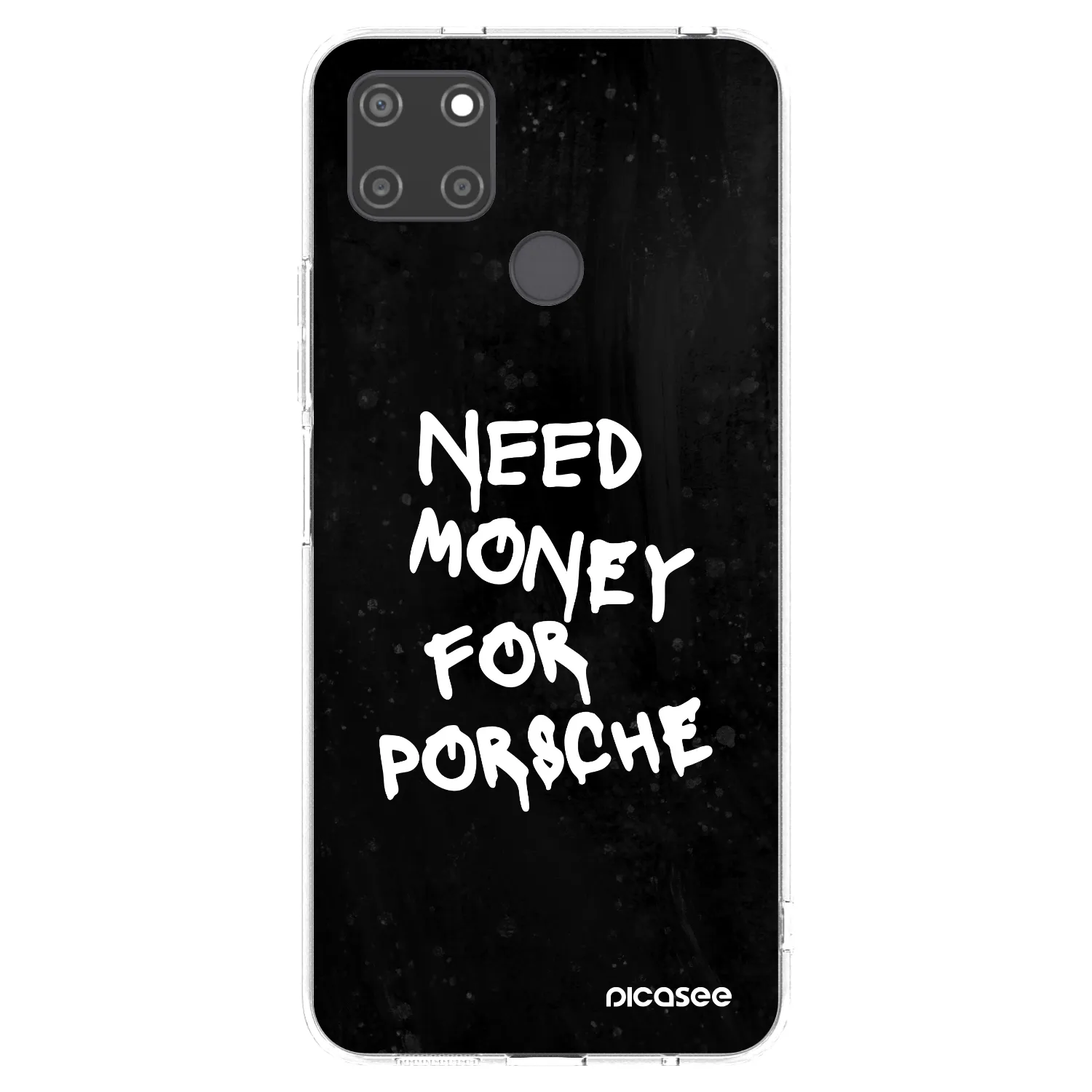 Picasee διαφανής θήκη σιλικόνης Realme C21Y - Black Dollar