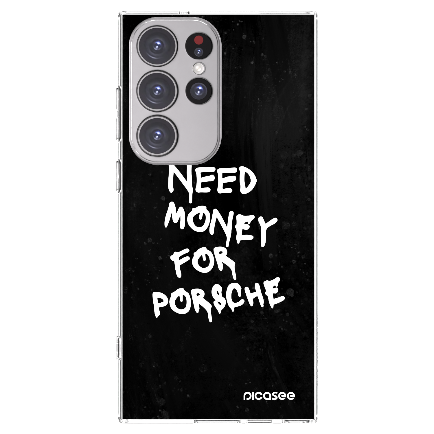 Picasee διαφανής θήκη σιλικόνης Samsung Galaxy S23 Ultra 5G - Black Dollar
