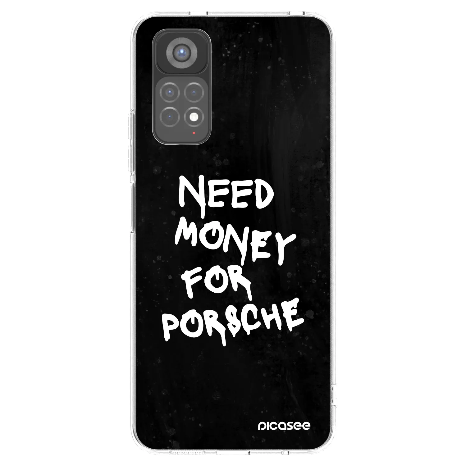 Picasee διαφανής θήκη σιλικόνης Xiaomi Redmi Note 11S 5G - Black Dollar