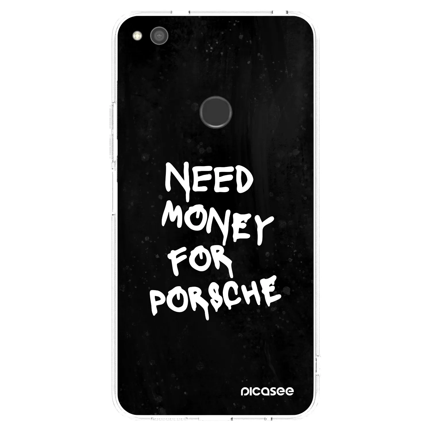 Picasee διαφανής θήκη σιλικόνης Huawei P9 Lite 2017 - Black Dollar