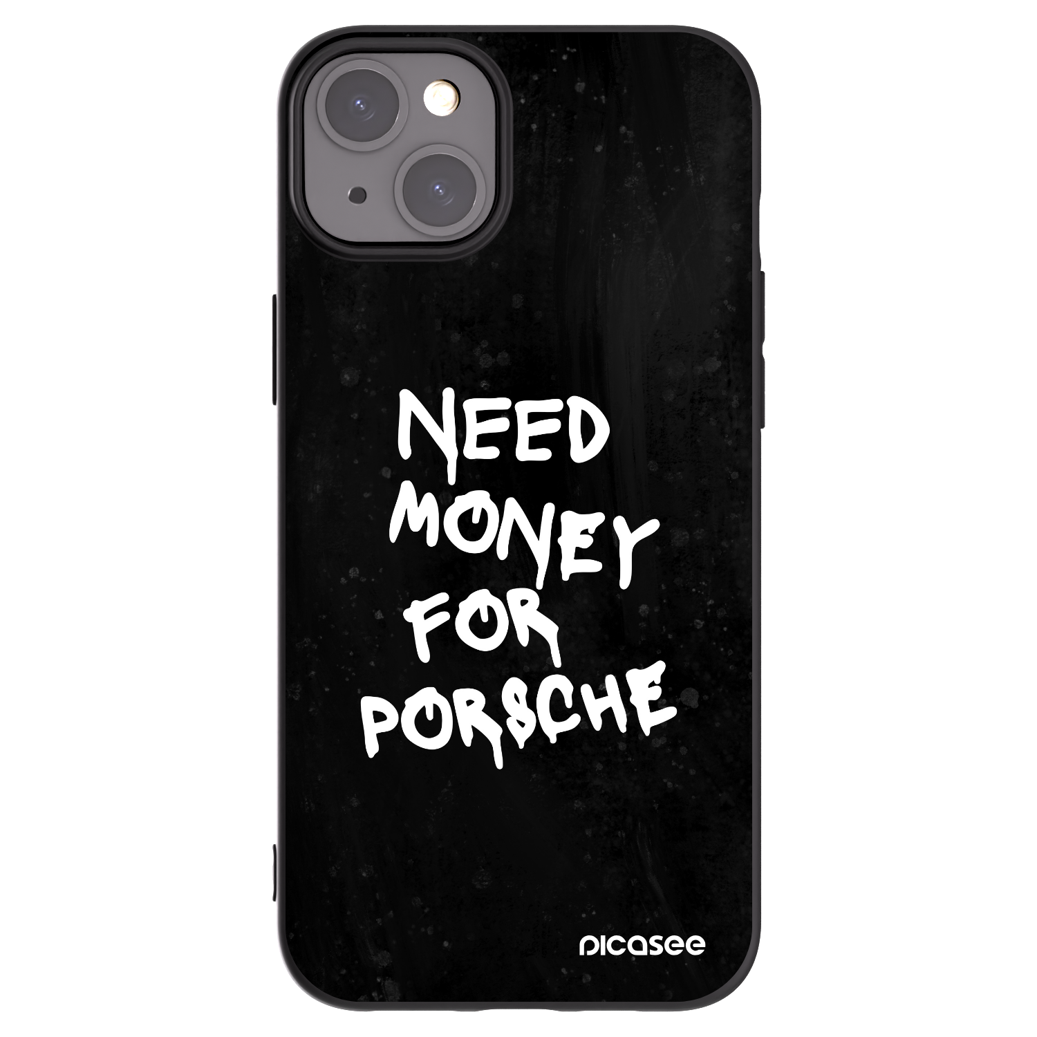 Picasee Μαύρη θήκη σιλικόνης για Apple iPhone 15 Plus - Black Dollar