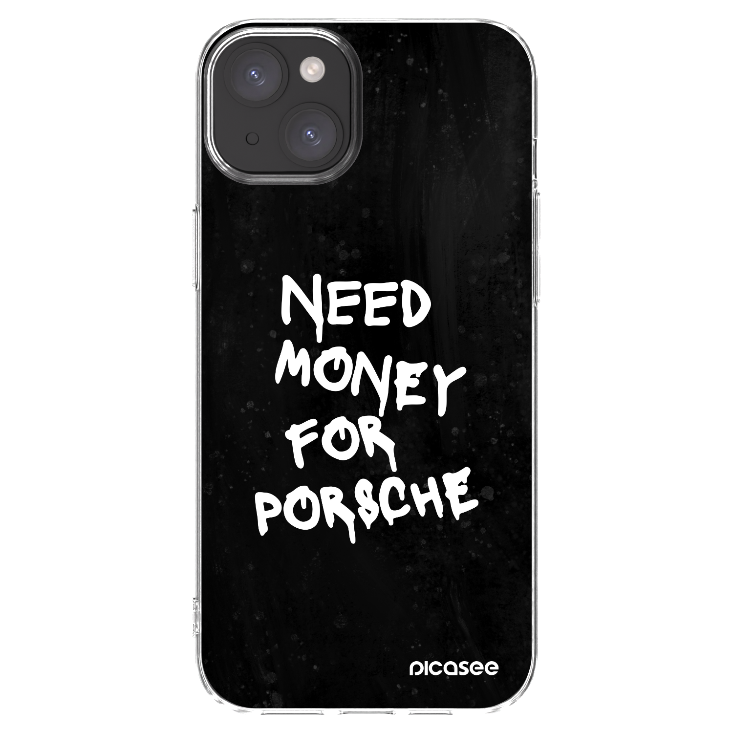 Picasee διαφανής θήκη σιλικόνης Apple iPhone 15 Plus - Black Dollar