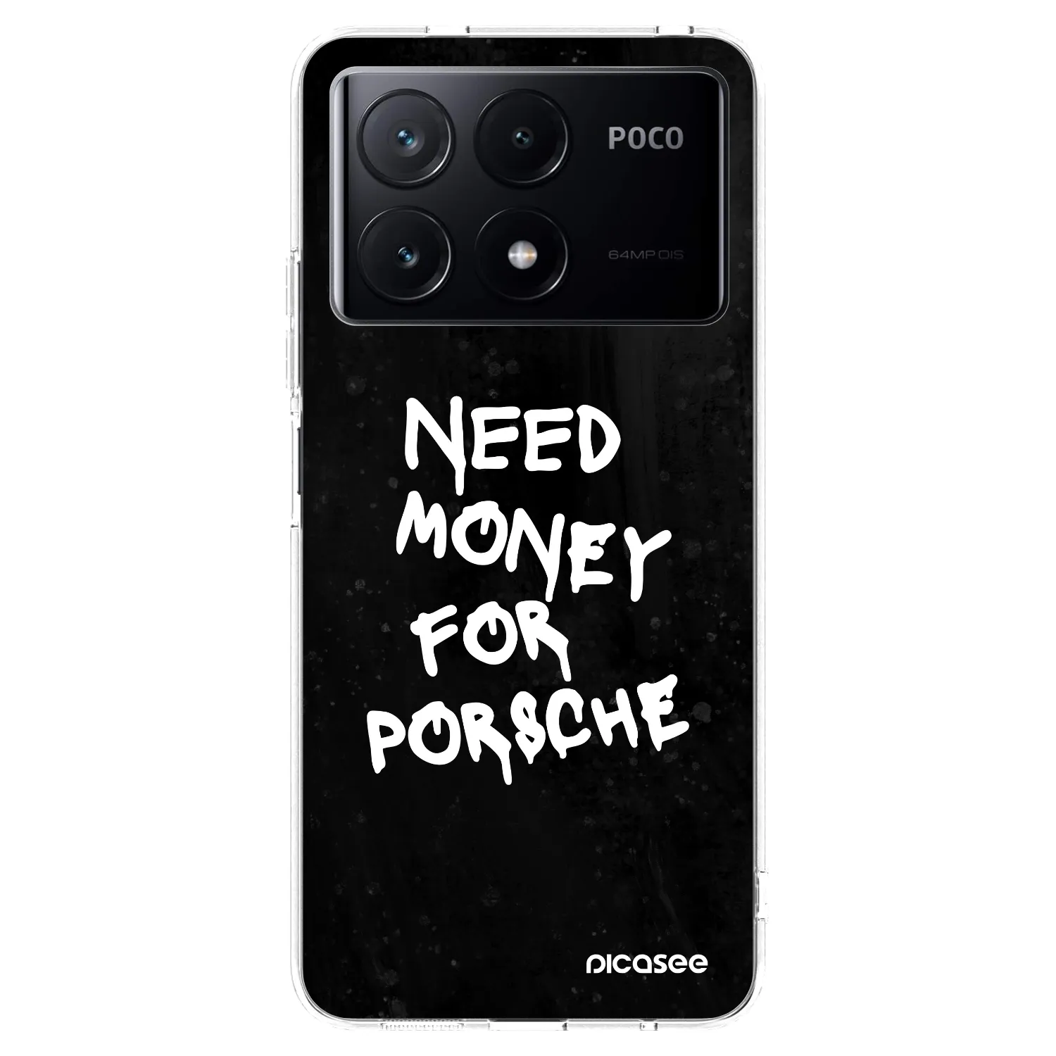 Picasee διαφανής θήκη σιλικόνης Xiaomi Poco X6 Pro - Black Dollar