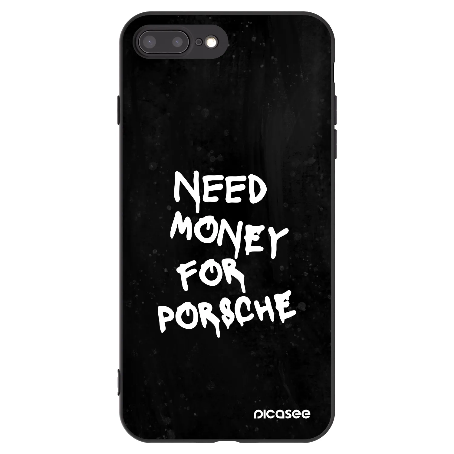 Picasee Μαύρη θήκη σιλικόνης για Apple iPhone 8 Plus - Black Dollar