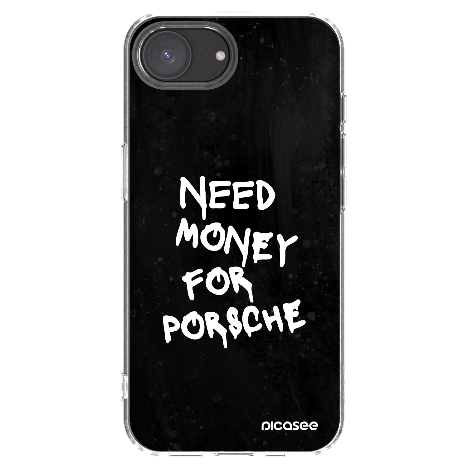 Picasee διαφανής θήκη σιλικόνης Apple iPhone 16e - Black Dollar