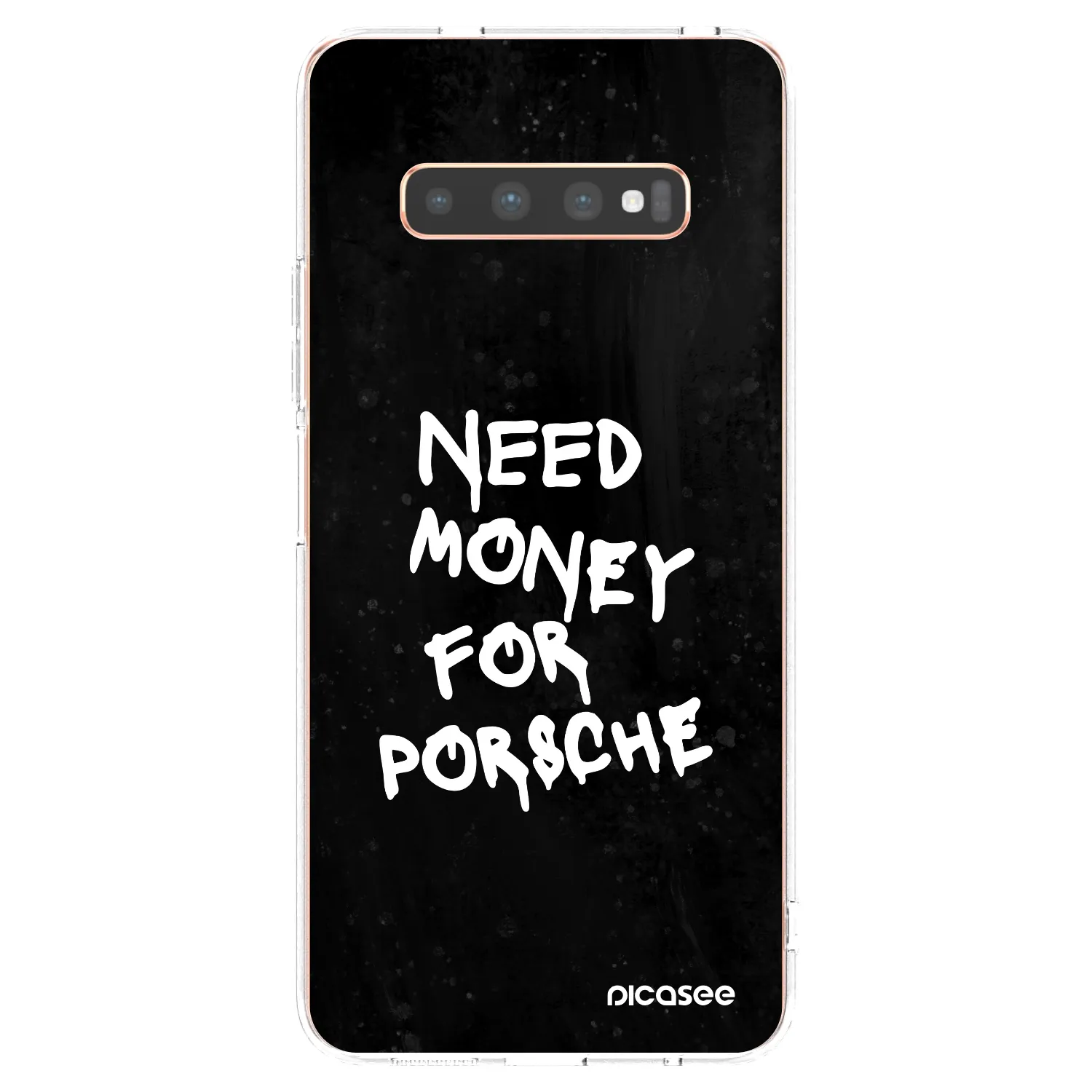Picasee διαφανής θήκη σιλικόνης Samsung Galaxy S10 Plus G975 - Black Dollar